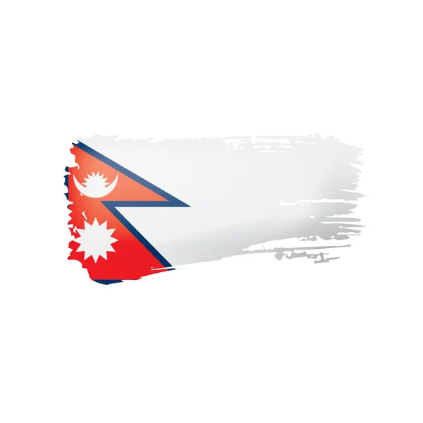 Bandera de Nepal, ilustración vectorial sobre fondo blanco . — Archivo Imágenes Vectoriales