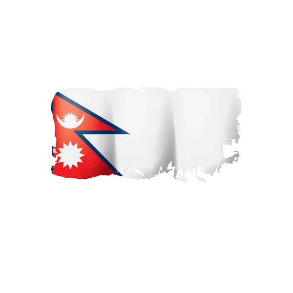 Bandeira do Nepal, ilustração vetorial sobre um fundo branco . — Vetor de Stock