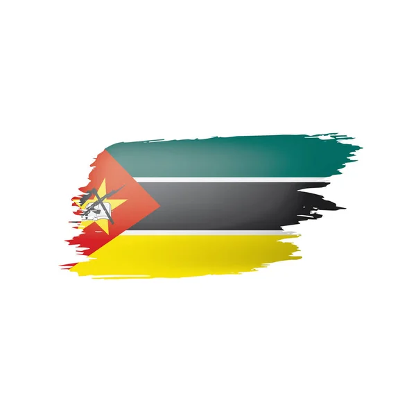 Флаг Мозамбика, векторная иллюстрация на белом фоне — стоковый вектор