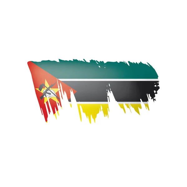 Mozambik zászló, egy fehér háttér vektor illusztráció — Stock Vector