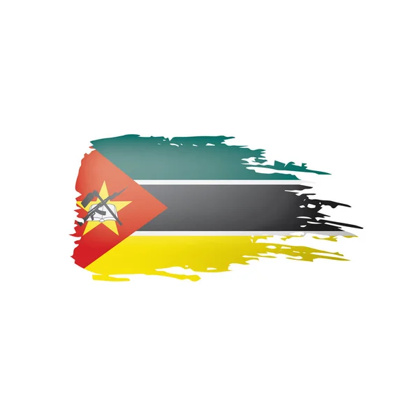 Bandeira de Moçambique, ilustração vetorial sobre um fundo branco — Vetor de Stock