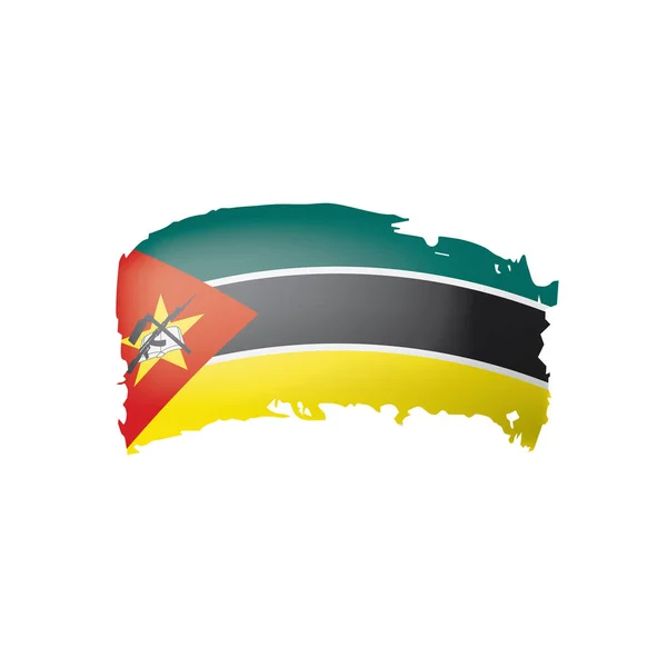 Bandeira de Moçambique, ilustração vetorial sobre um fundo branco —  Vetores de Stock