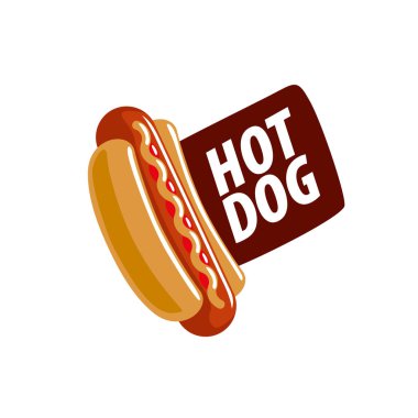 vektör logo sosisli sandviç