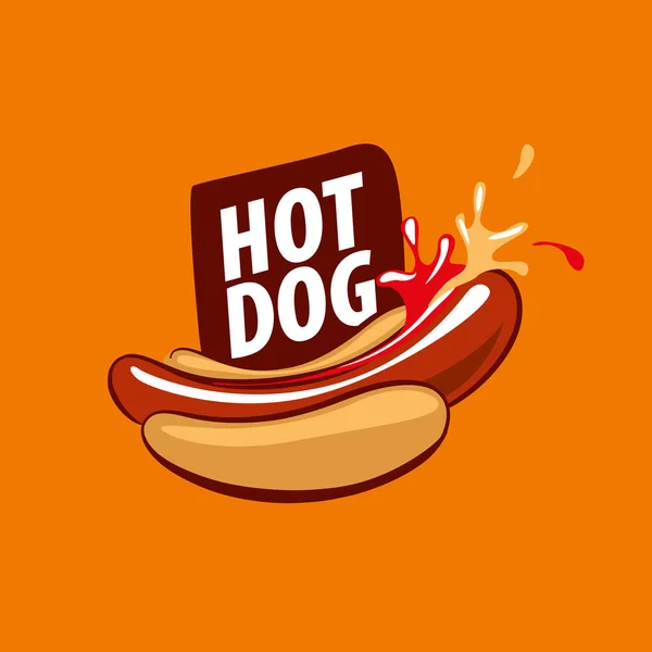 Vector logo del perrito caliente — Vector de stock