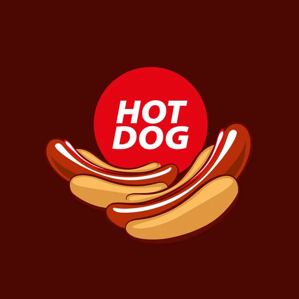 Vector logo hot dog — Stock Vector