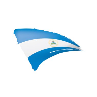 Norveç bayrağı, beyaz bir arka plan üzerinde vektör çizim.