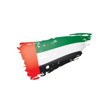 Birleşik Arap Emirlikleri bayrağı, beyaz bir arka plan üzerinde vektör çizim.