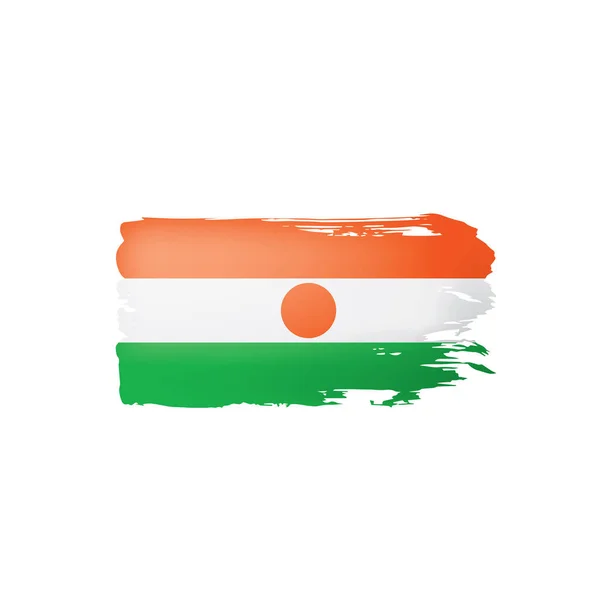 Drapeau Niger, illustration vectorielle sur fond blanc . — Image vectorielle