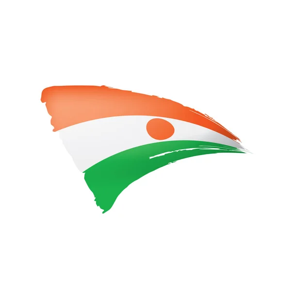 Niger flag, vektorgrafische Darstellung auf weißem Hintergrund. — Stockvektor