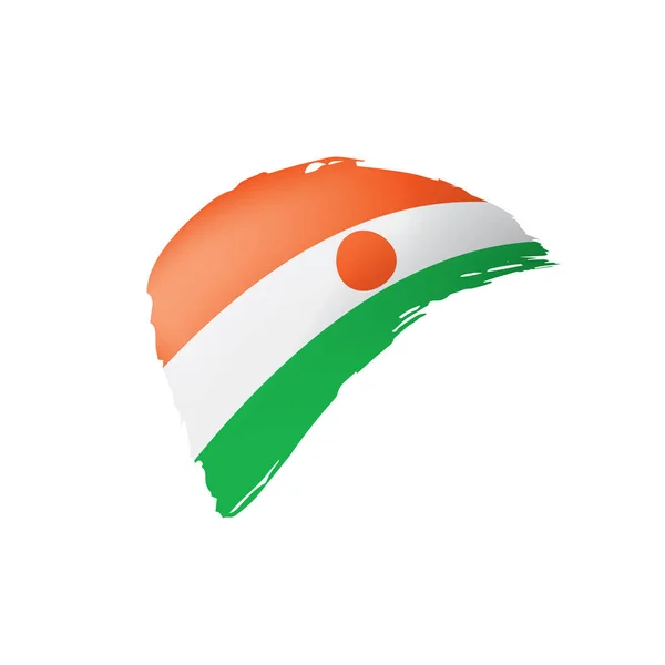 Bandeira do Níger, ilustração vetorial sobre um fundo branco . —  Vetores de Stock