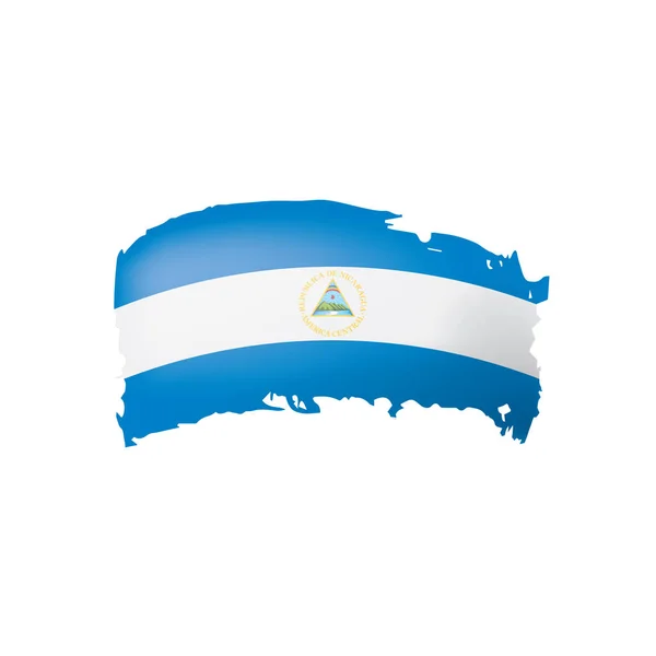 Flaga Nikaragui, wektor ilustracja na białym tle. — Wektor stockowy