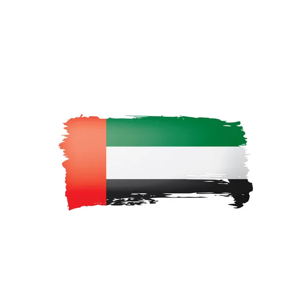 Vereinigte Arabische Emirate Flagge, Vektorabbildung auf weißem Hintergrund. — Stockvektor