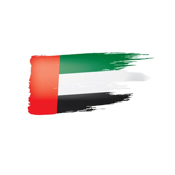 Bandera de los Emiratos Árabes Unidos, ilustración vectorial sobre fondo blanco . — Vector de stock