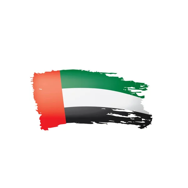 Birleşik Arap Emirlikleri bayrağı, beyaz bir arka plan üzerinde vektör çizim. — Stok Vektör