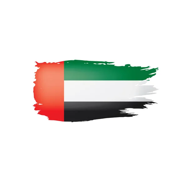 De vlag van de Verenigde Arabische Emiraten, vectorillustratie op een witte achtergrond. — Stockvector