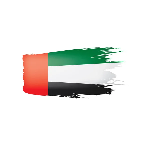 De vlag van de Verenigde Arabische Emiraten, vectorillustratie op een witte achtergrond. — Stockvector