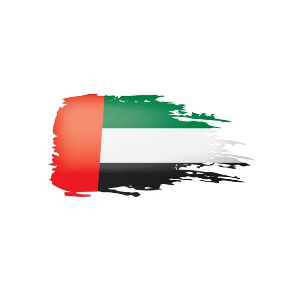 Bandera de los Emiratos Árabes Unidos, ilustración vectorial sobre fondo blanco . — Vector de stock