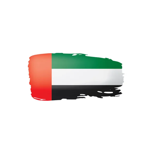 Bandera de los Emiratos Árabes Unidos, ilustración vectorial sobre fondo blanco . — Vector de stock