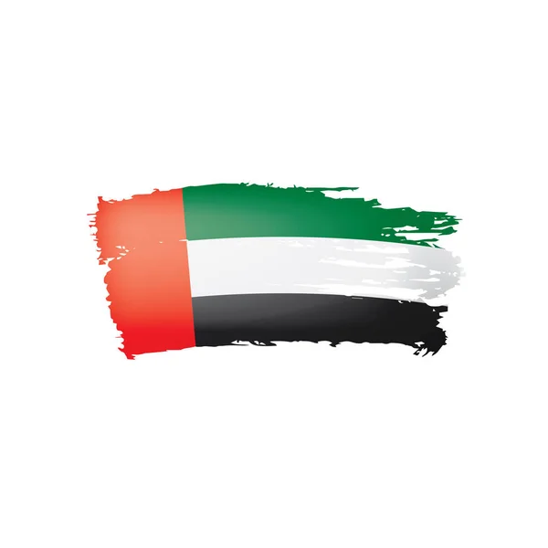 Bandera de los Emiratos Árabes Unidos, ilustración vectorial sobre fondo blanco . — Vector de stock