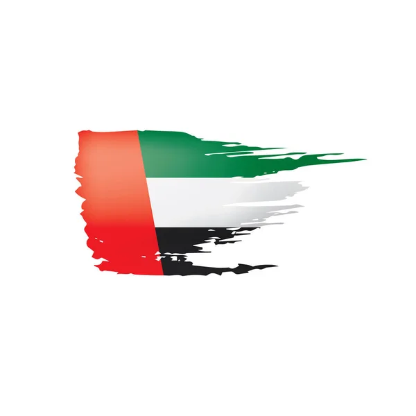 Bandera de los Emiratos Árabes Unidos, ilustración vectorial sobre fondo blanco . — Vector de stock