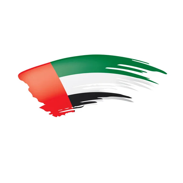 Förenade Arabemiraten flagga, vektorillustration på vit bakgrund. — Stock vektor