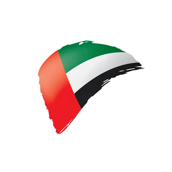 Egyesült Arab Emírségek zászló, egy fehér háttér vektor illusztráció. — Stock Vector