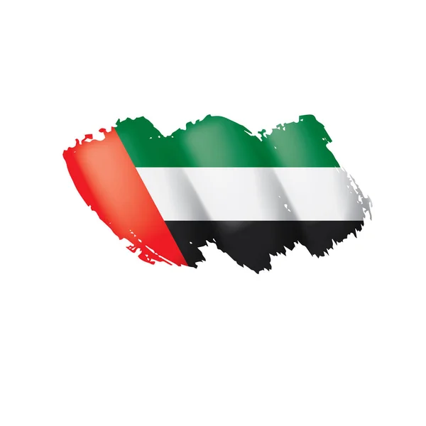 Bandeira dos Emirados Árabes Unidos, ilustração vetorial sobre um fundo branco . — Vetor de Stock
