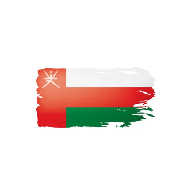 Omán zászló, egy fehér háttér vektor illusztráció. — Stock Vector
