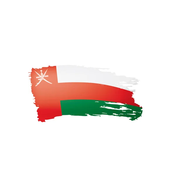 Oman flag, vector illustration on a white background. — Stock Vector