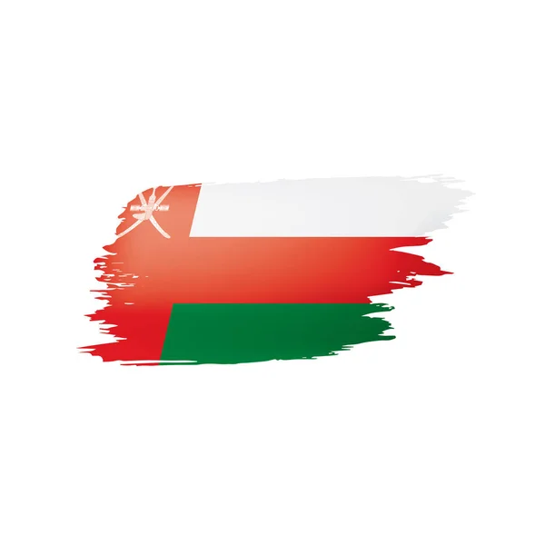 Bandeira de Omã, ilustração vetorial sobre um fundo branco . —  Vetores de Stock
