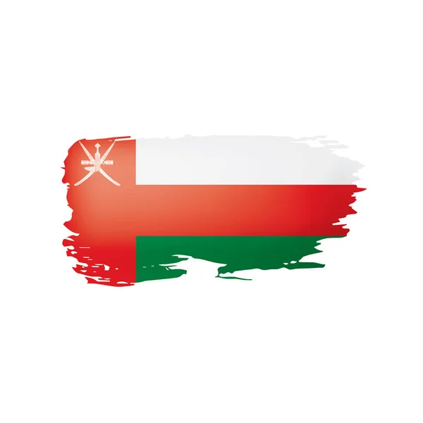 Oman flag, vector illustration on a white background. — Stock Vector
