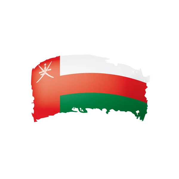 Oman flag, vector illustration on a white background. — Stock Vector