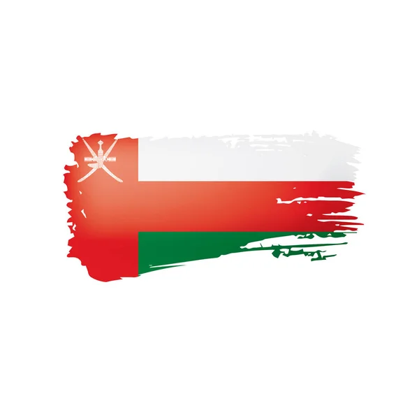 Bandeira de Omã, ilustração vetorial sobre um fundo branco . —  Vetores de Stock