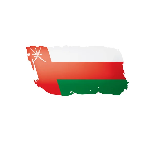 Bandera de Omán, ilustración vectorial sobre fondo blanco . — Vector de stock