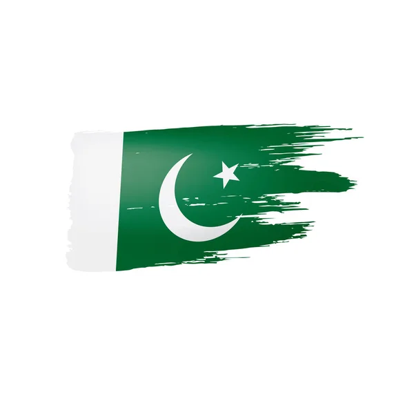 Bandeira do Paquistão, ilustração vetorial sobre um fundo branco . — Vetor de Stock