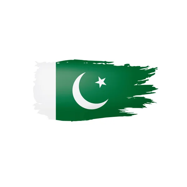 Pakistan flagge, vektordarstellung auf weißem hintergrund. — Stockvektor