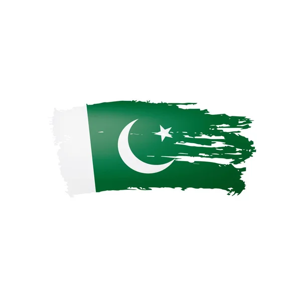 Bandeira do Paquistão, ilustração vetorial sobre um fundo branco . — Vetor de Stock