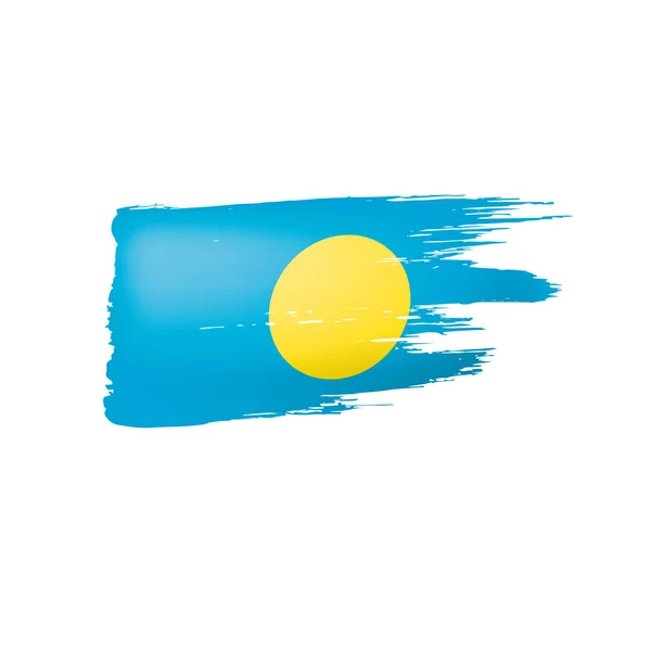 Palau flag, vector illustration on a white background. — Stock Vector
