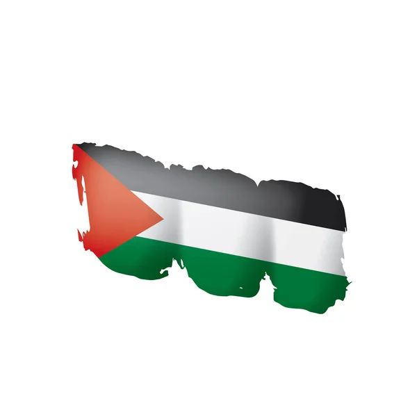 Bendera Palestina, ilustrasi vektor pada latar belakang putih. - Stok Vektor