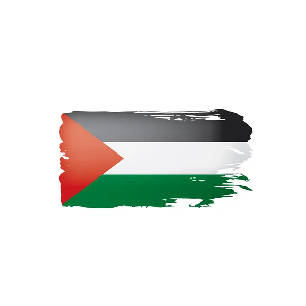 Bendera Palestina, ilustrasi vektor pada latar belakang putih. - Stok Vektor