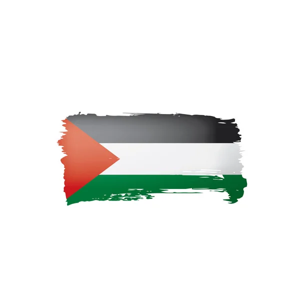 Bendera Palestina Ilustrasi Vektor Pada Latar Belakang Putih - Stok Vektor