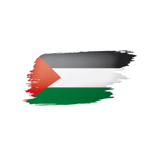 Bendera Palestina, ilustrasi vektor pada latar belakang putih. - Stok Vektor