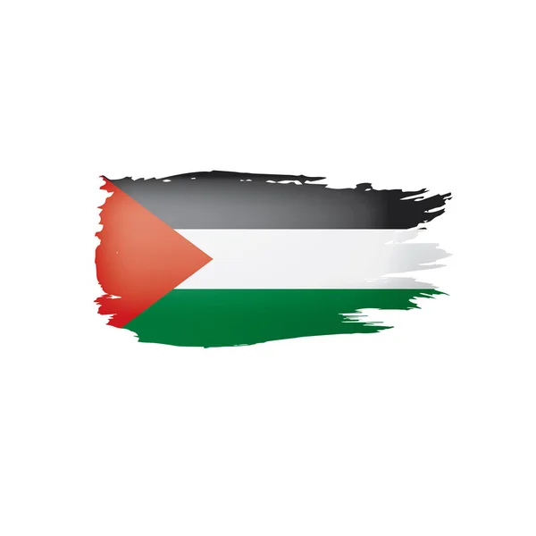 Bendera Palestina Ilustrasi Vektor Pada Latar Belakang Putih - Stok Vektor
