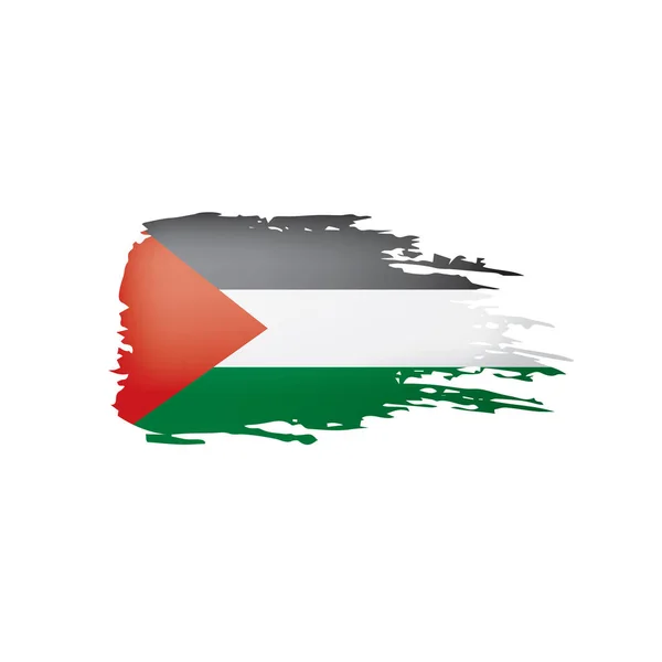 Bendera Palestina, ilustrasi vektor pada latar belakang putih. - Stok Vektor