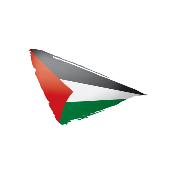 Bendera Palestina, ilustrasi vektor pada latar belakang putih. - Stok Vektor