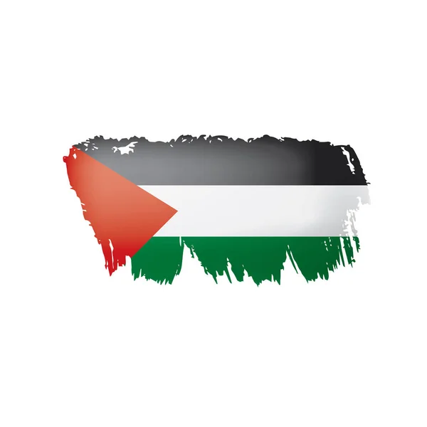 Palästina-Flagge, Vektordarstellung auf weißem Hintergrund. — Stockvektor
