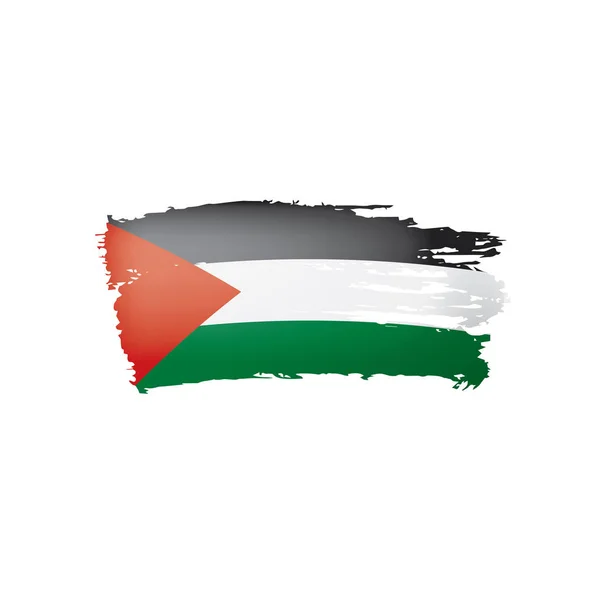 Palästina-Flagge, Vektordarstellung auf weißem Hintergrund. — Stockvektor