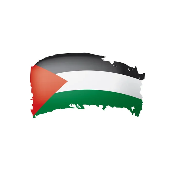 Прапор Палестини, зображення на білому тлі. — стоковий вектор