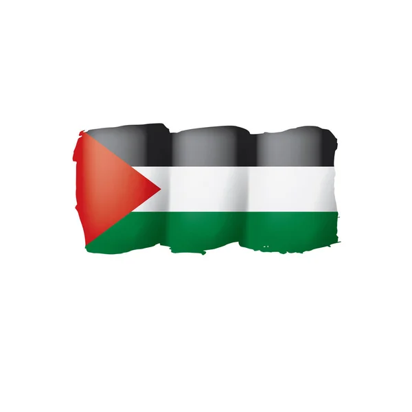 Bendera Palestina, ilustrasi vektor pada latar belakang putih. - Stok Vektor