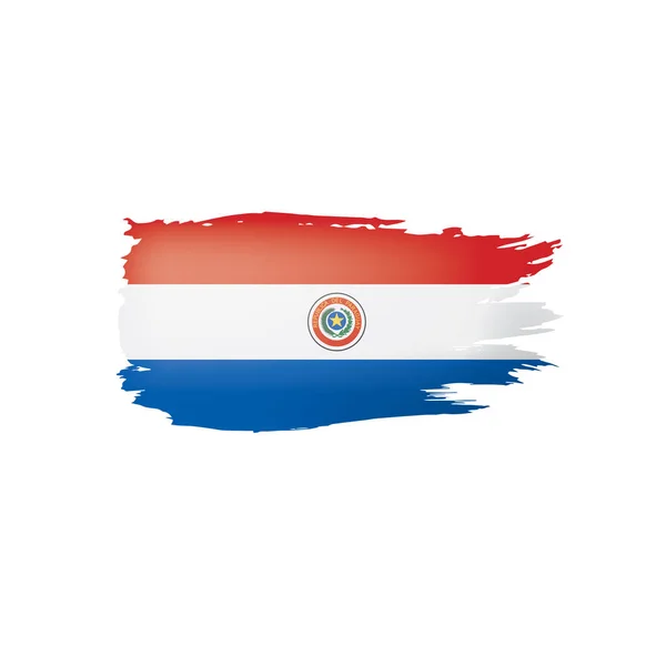 Парагвайский флаг, векторная иллюстрация на белом фоне . — стоковый вектор